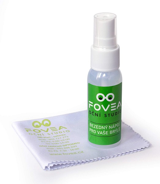 Bezedný nápoj pro brýle + hadřík
